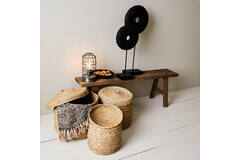 Light & Living Ornament Op Voet 28x10 5x65 5 Cm OLUMI Hout Zwart