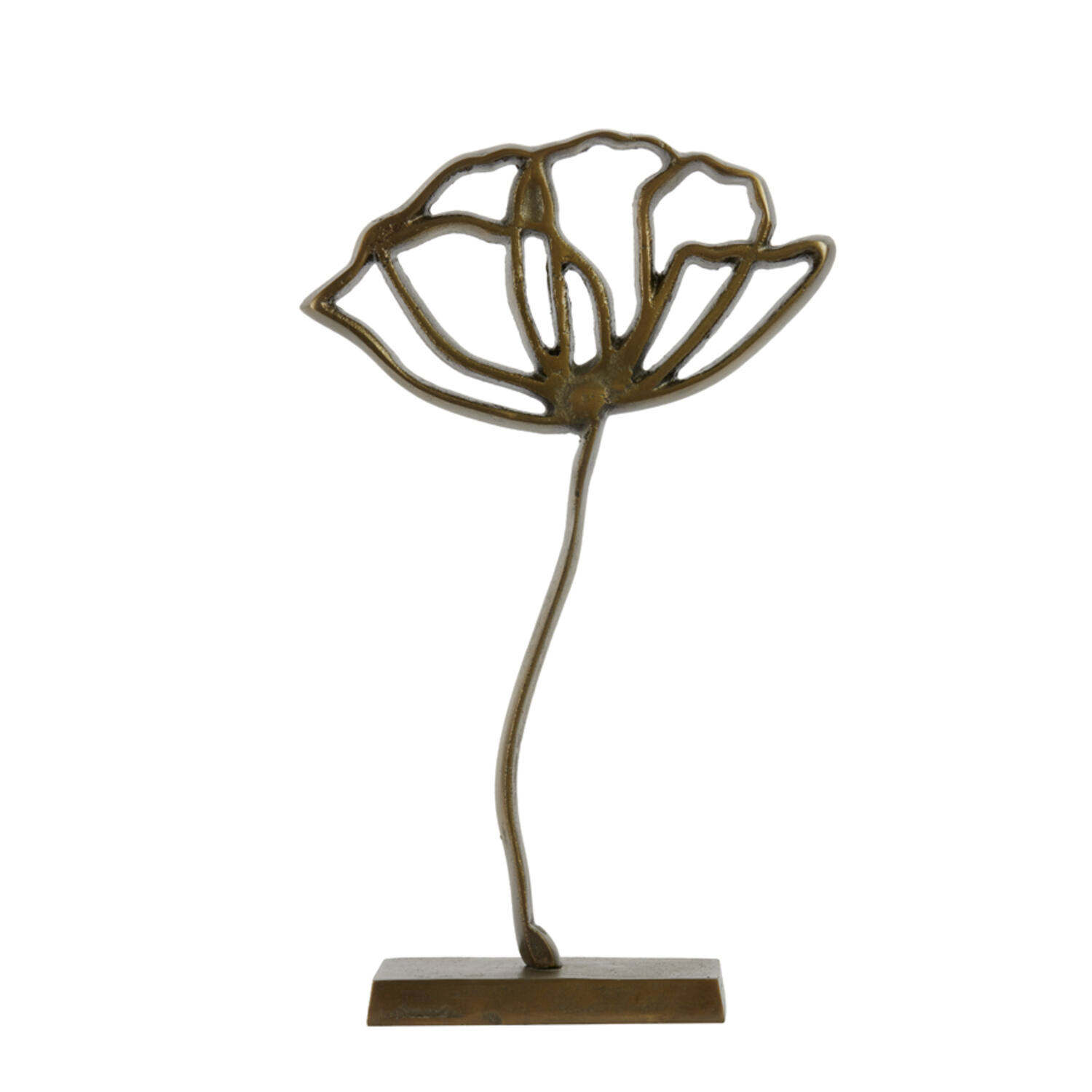 light & living Ornament op voet 28x8 5x45 cm PAPAVERU antiek brons