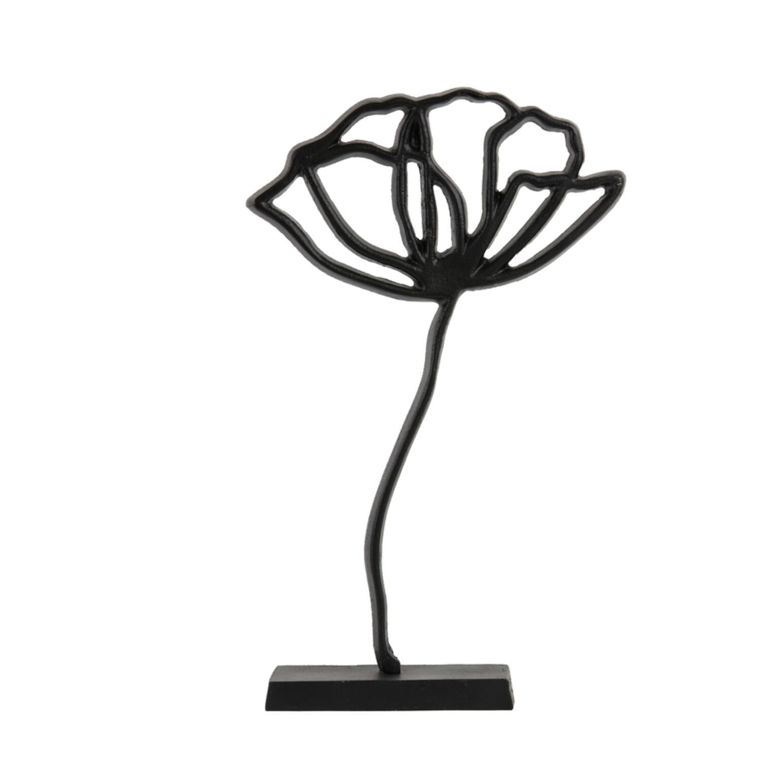 light & living Ornament op voet 28x8 5x45 cm PAPAVERU mat zwart