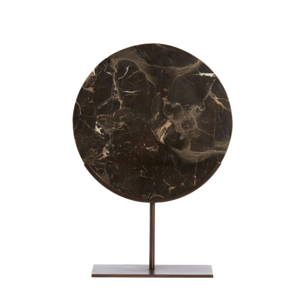 light & living Ornament op voet 35x10x51 5 cm MORENO donker bruin marmer