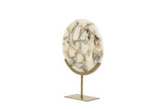 Light & Living Ornament Op Voet 35x12x50 Cm GOUYA Wit Agaat+antiek Brons