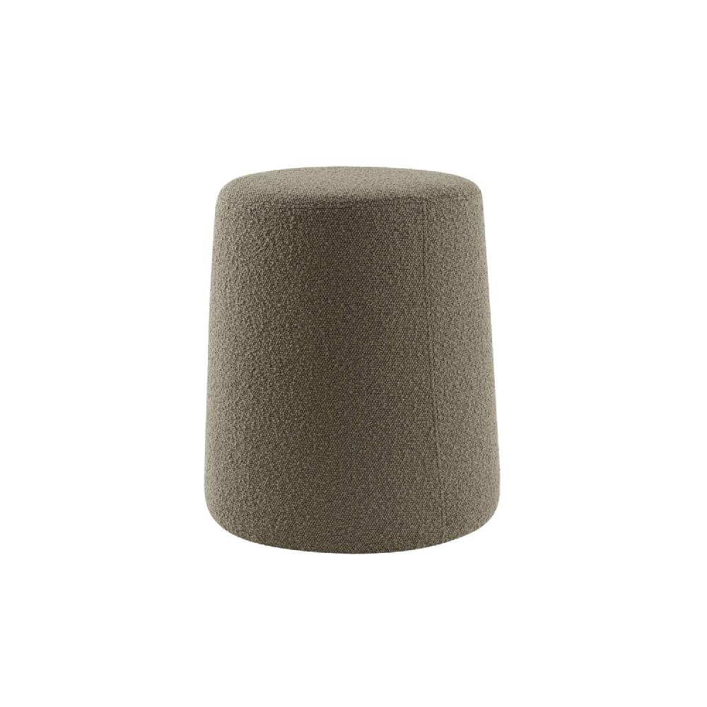 light & living Poef Ø39x45 cm LAURYN bouclé grijs bruin