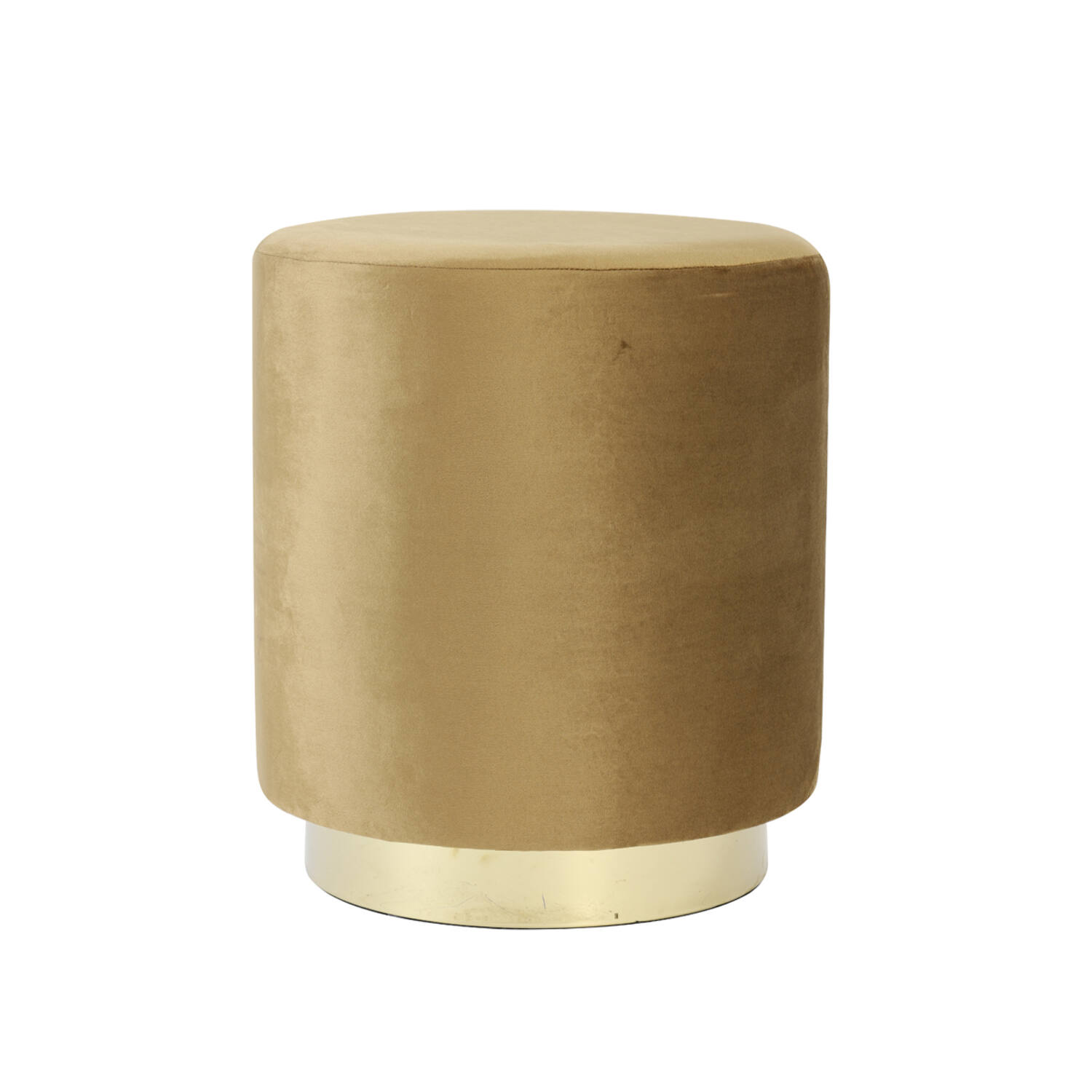 light & living Poef Ø40x44 cm NADIEN velvet bruin+goud