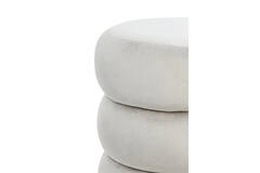 Light & Living Poef Ø40x45 Cm KIMI Velvet Licht Grijs+goud