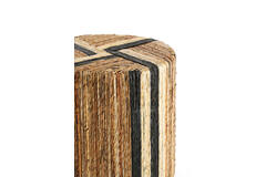 Light & Living Poef Ø40x45 Cm YUTURI Bruin+zwart+crème