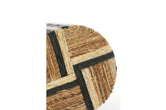 Light & Living Poef Ø40x45 Cm YUTURI Bruin+zwart+crème