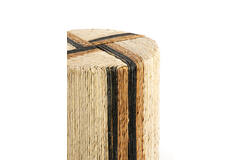 Light & Living Poef Ø40x45 Cm YUTURI Crème+zwart+bruin