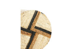 Light & Living Poef Ø40x45 Cm YUTURI Crème+zwart+bruin