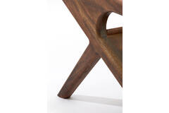 Light & Living Salontafel 112x70x41 Cm YUKI Acacia Hout Donker Bruin+glas