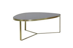 Light & Living Salontafel 118x89x40 Cm TURBI Glas Zwart-mat Brons