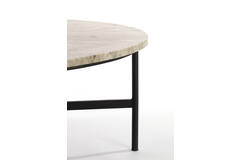 Light & Living Salontafel 140x65x35 Cm LOES Marmer Bruin-zwart