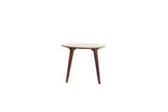 Light & Living Salontafel 51x40x39 Cm ROMANO Travertin Zand+hout Bruin