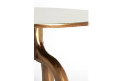 Light & Living Salontafel Ø65x44 Cm MELLO Glans Bruin Brons+glas Taupe