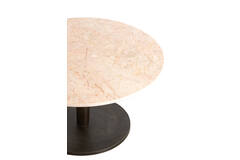 Light & Living Salontafel Ø76x36 Cm PAZO Zand-roze Marmer+donker Bruin