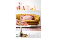 Light & Living Salontafel Ø76x36 Cm RICKERD Wit Marmer+antiek Brons