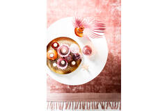 Light & Living Salontafel Ø76x36 Cm RICKERD Wit Marmer+antiek Brons