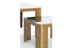 Light & Living Salontafel S/2 50x50x30+75x75x40 Cm OXE Ant. Br+smoke Glas