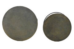 Light & Living Salontafel S/2 Ø61x37+Ø76x41 Cm RENGO Relief Antiek Brons