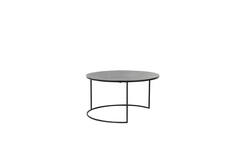 Light & Living Salontafel S/2 Ø61x37+Ø76x41 Cm RENGO Relief Zwart+ant Brons