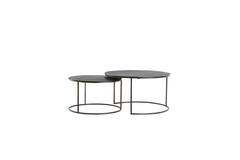 Light & Living Salontafel S/2 Ø61x37+Ø76x41 Cm TALCA Donker Bruin