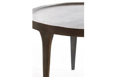 Light & Living Salontafel S/2 Ø64x39+Ø75x44 Cm TOBIAS Donker Bruin