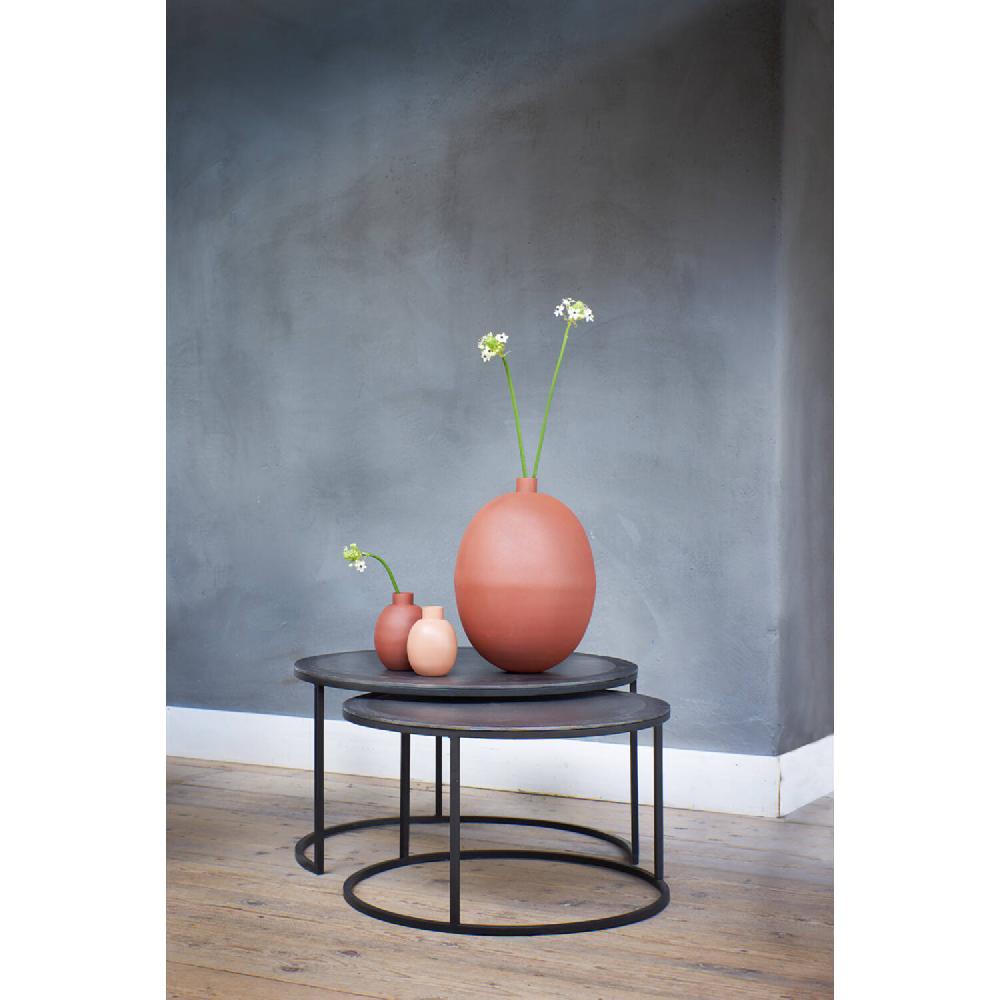 Light & Living Salontafel S/2 Ø67 5x39 5+Ø75x45 Cm TALCA Antiek Koper+brons