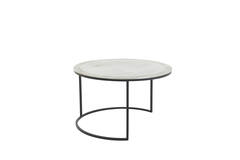 Light & Living Salontafel S/2 Ø67 5x39 5+Ø75x45 Cm TALCA Ruw Nikkel