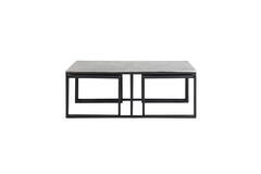 Light & Living Salontafel S/3 Max 120x60x45 Cm KUMALU Ant. Tin-ant. Lood