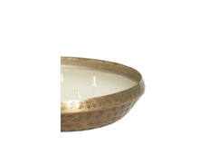 Light & Living Schaal Met Kaars Ø20x4 5 Cm ABBA Antiek Goud