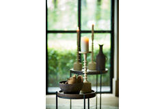 Light & Living Schaal Op Voet 16x15 5x8 5 Cm ROSANA Donker Bruin