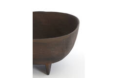 Light & Living Schaal Op Voet 16x15 5x8 5 Cm ROSANA Donker Bruin