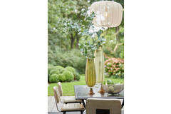 Light & Living Schaal Op Voet Ø33x13 Cm LAYO Wit Agaat+antiek Brons