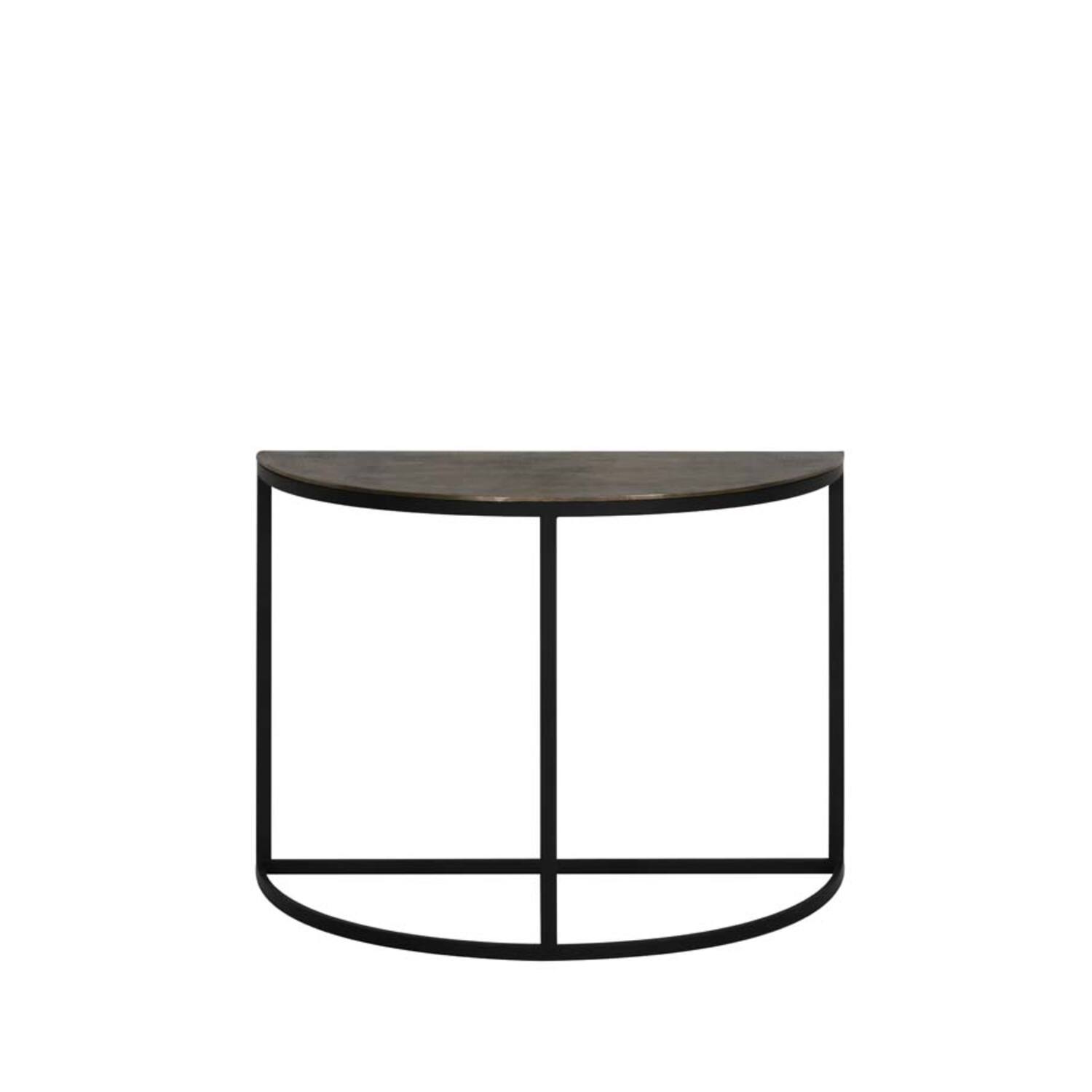 light & living Side table 100x42x76 cm PETO ruw antiek brons-zwart