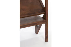 Light & Living Side Table 119x41x80 Cm YUKI Acacia Hout Donker Bruin+glas