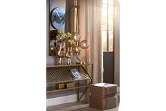 Light & Living Side Table 120x40x80 Cm EZRA Glas Smoke+antiek Brons