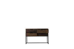 Light & Living Side Table 120x40x80 Cm MEAVE Hout Mat Donker Bruin
