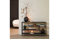 Light & Living Side Table 140x35x80 5 Cm YLAYA Antiek Zwart