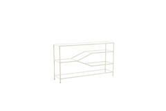 Light & Living Side Table 140x35x80 Cm AINO Glas Helder+crème