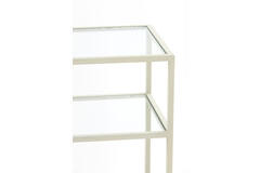 Light & Living Side Table 140x35x80 Cm AINO Glas Helder+crème