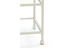 Light & Living Side Table 140x35x80 Cm AINO Glas Helder+crème