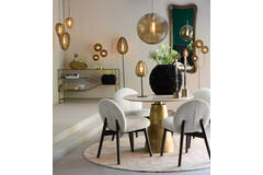 Light & Living Side Table 140x35x80 Cm AINO Glas Smoke+antiek Brons