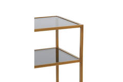 Light & Living Side Table 140x35x80 Cm AINO Glas Smoke+antiek Brons