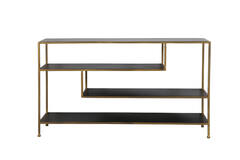 Light & Living Side Table 140x35x80 Cm YLAYA Mat Zwart-goud