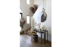 Light & Living Side Table S/2 100x30x70+120x35x80 Cm OXE Ant. Br+smoke Gl