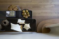 Light & Living Side Table S/2 100x30x70+120x35x80 Cm OXE Ant. Br+smoke Gl