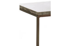 Light & Living Side Table S/2 120x21x72+140x25x82 Cm MORENA Bruin Marmr+brn