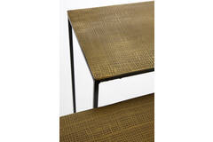 Light & Living Side Table S/2 Max 119 5x30 5x78 5 Cm ZAYN Antiek Brons+zwrt