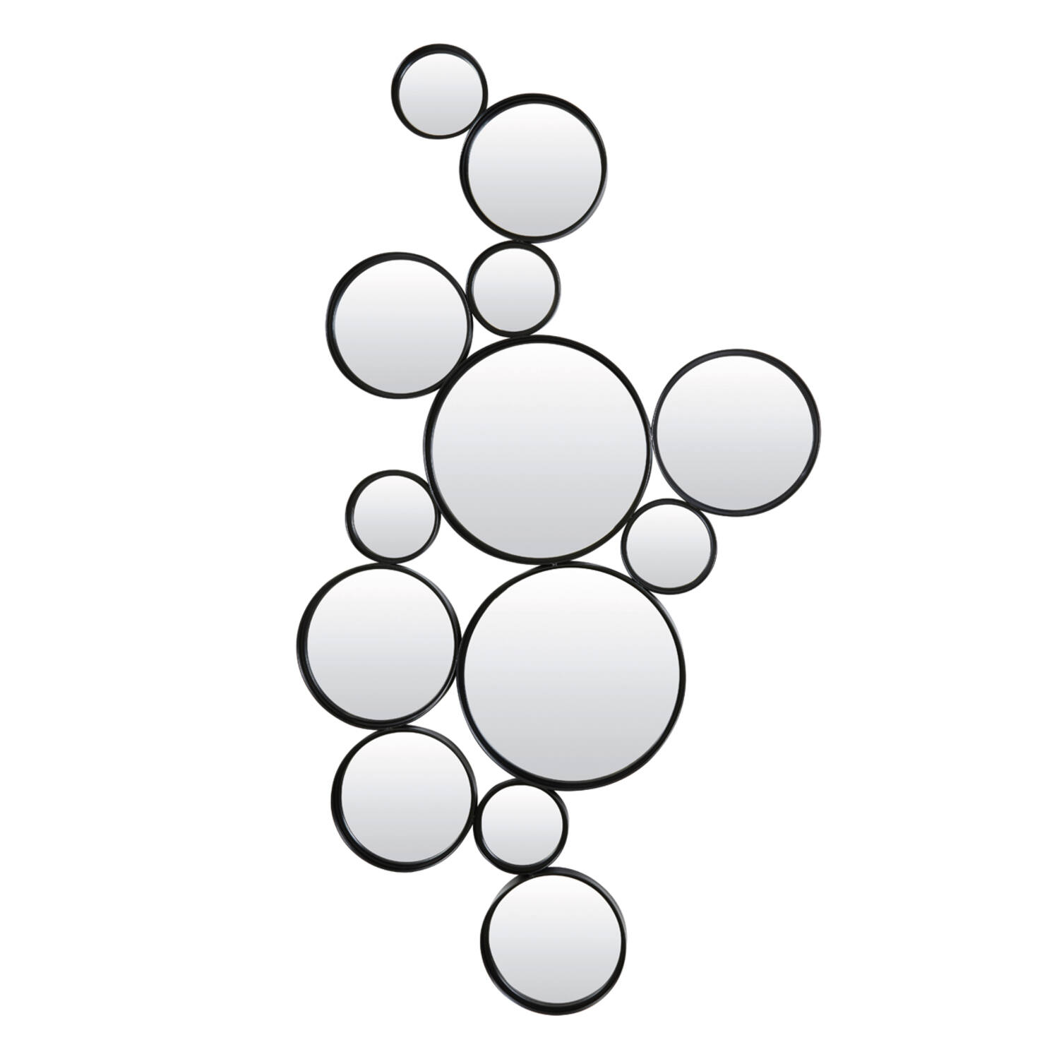 light & living Spiegel 127x3 5x64 5 cm CIELO cirkels mat zwart