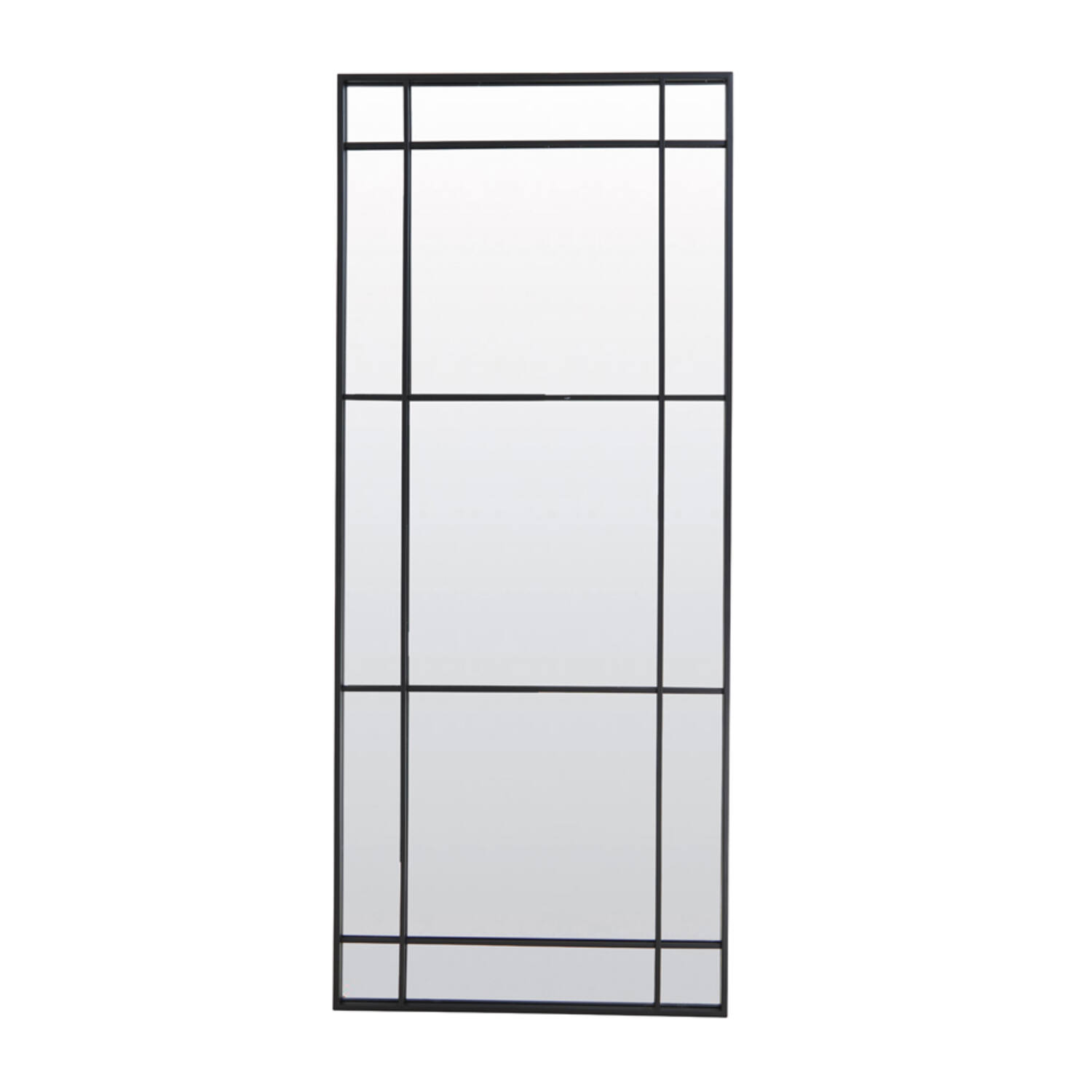 light & living Spiegel 77x3x183 cm RINCON helder glas+mat zwart