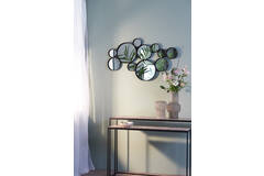 Light & Living Spiegel 99x3 5x57 5 Cm CIELO Cirkels Mat Zwart